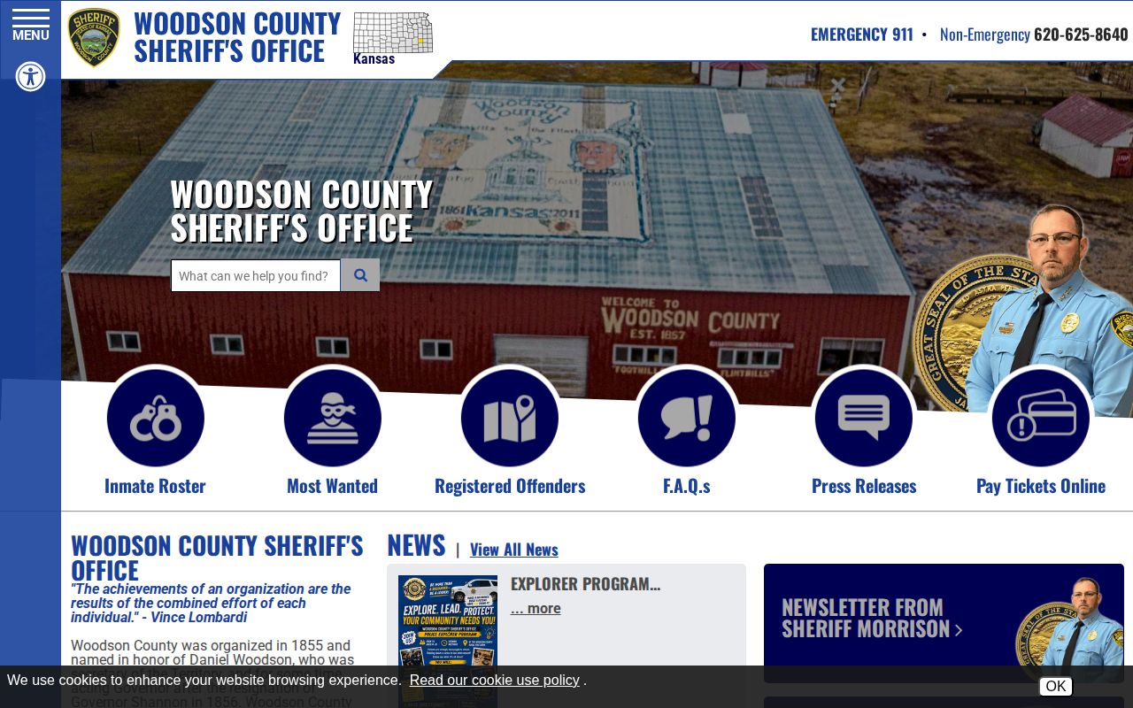 Neosho Falls busted mugshots and Woodson County sheriff booking source