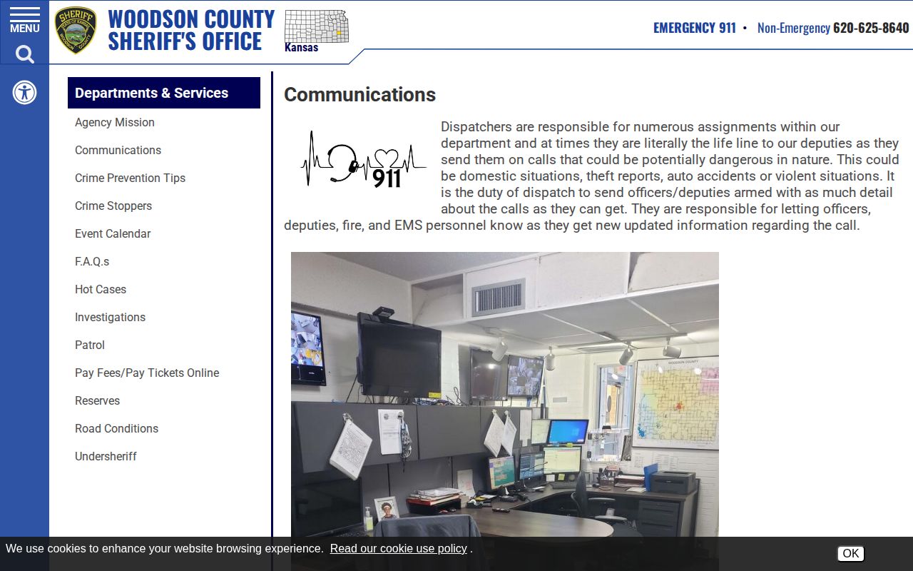 Woodson County warrant records and NCIC communications information