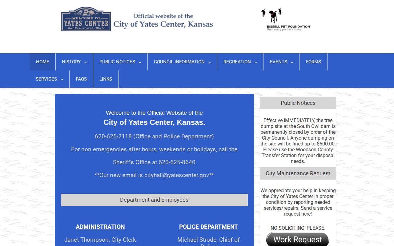 Yates Center police contact source for arrest record requests
